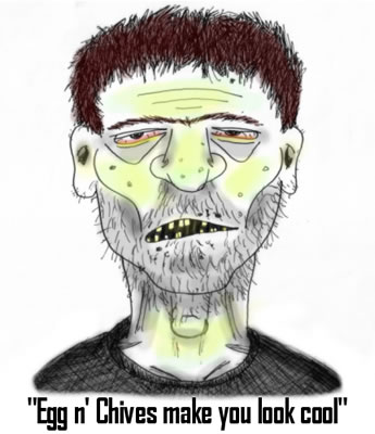 An ill-looking thin man stares blankly ahead