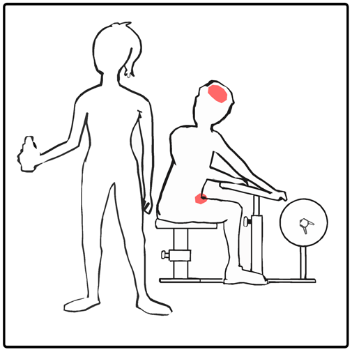 Man looking at a woman in a gym