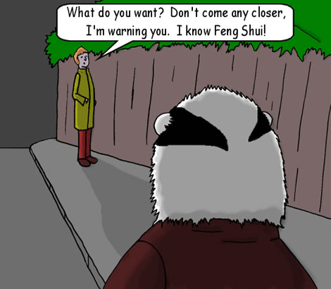 A man realises he's being followed