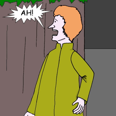A young man is shocked at what he sees
