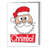 A cartoon Santa face above the text 'Chrimbo!'