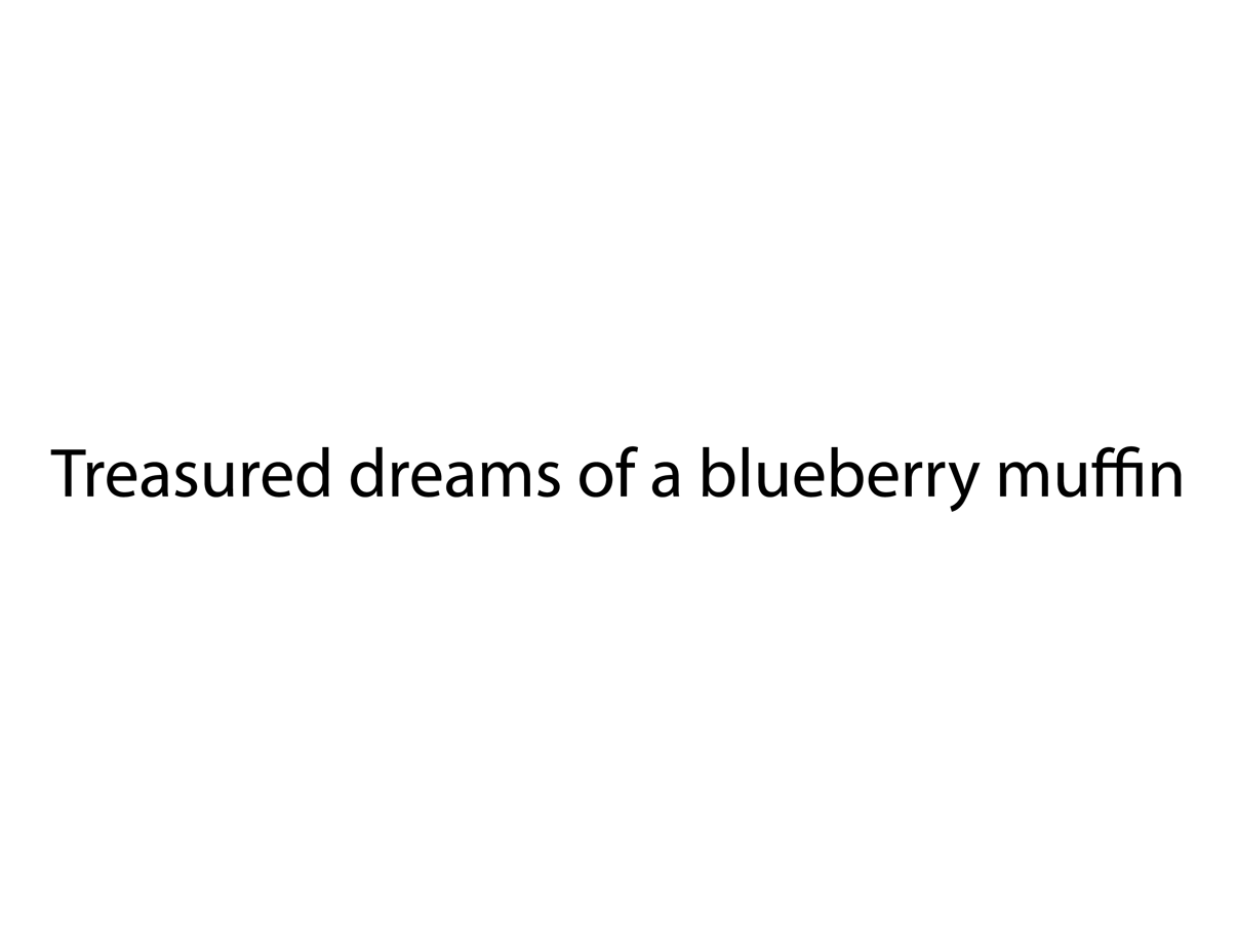 Comic title screen (text only): 'Treasured dreams of a blueberry muffin'