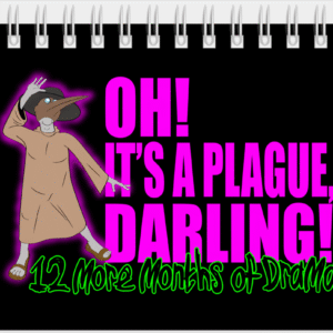 A plague doctor with their hand to their head reacts to the news of a plague in dramatic fashion