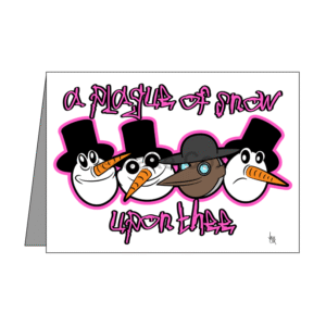 Four cartoon heads alongside each other