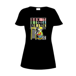 A cartoon construction worker in high-vis vest and hard hat, carrying a block with the letter 'P' on it